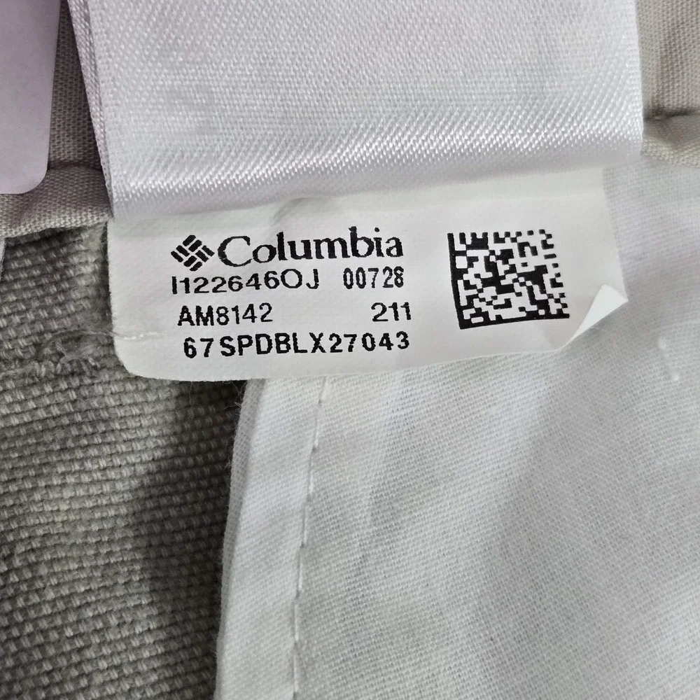Columbia Men‎ Pants 34WX30L Beige Cargo AM8142 Button 29